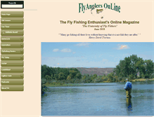 Tablet Screenshot of flyanglersonline.com